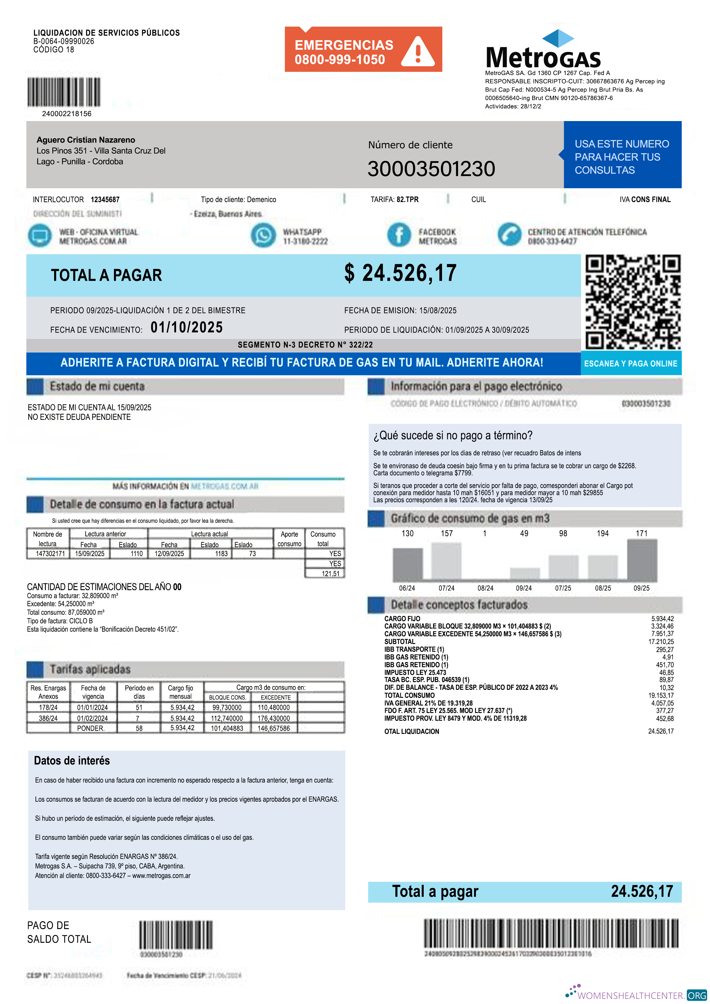 download download Argentina MetroGAS S.A. factura de gas PSD template photoshop template photoshop template